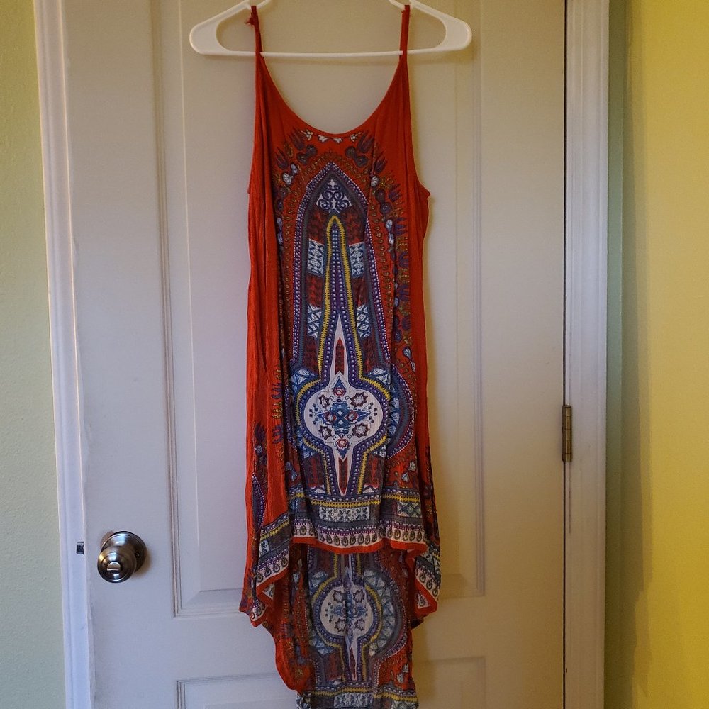 World Market boho high-low dress